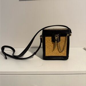 SANCIA - raffia structured bucket bag